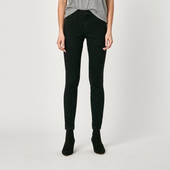 Mavi Tess Petite High Rise Skinny Black Brushed Size 33P - Picture 11 of 13